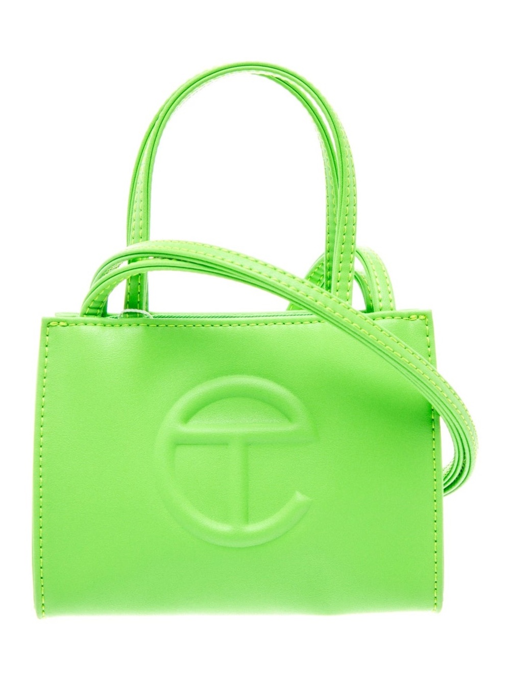 Telfar Neon Green Mini Shopper Tote